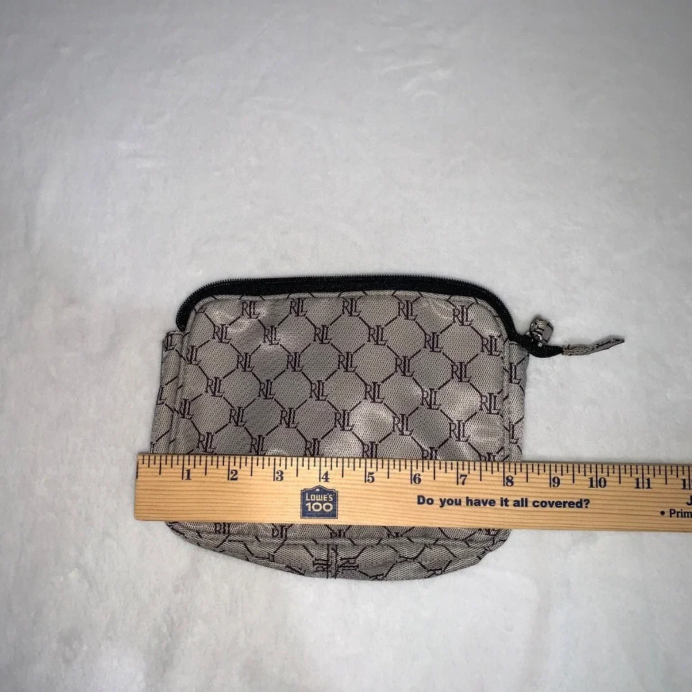 Lauren Ralph Lauren Monogram‎ Pouch Cosmetic Bag Travel Accessory Small - Picture 2 of 8